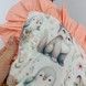 Наволочка с рюшами 40х60 см Oh My Kids "Зверюшки" ранфорс персиковый