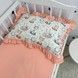 Наволочка с рюшами 40х60 см Oh My Kids "Зверюшки" ранфорс персиковый
