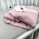 Всесезонный конверт-плед для новорожденного Oh My Kids "Сердечки" пудровый