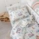Дитяча постіль у ліжко 120х60 см для хлопчика Oh My Kids &laquo;Паровозики&raquo; 100% натуральна бавовна
