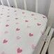 Фланелевое постельное белье для девочки в кровать 120х60 см Oh My Kids &laquo;Розовые сердечки&raquo;