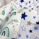Комплект непромокаемых пеленок 2 шт большая и маленькая Oh My Kids "Радуги звезды" голубой