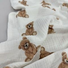 Дитячий 4х-шаровий мусліновий плед 90х70 см Oh My Kids "Bears"