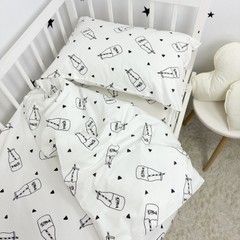 Постільна білизна в дитяче ліжечко 120х60 см Oh My Kids &laquo;Milk Bottles&raquo;
