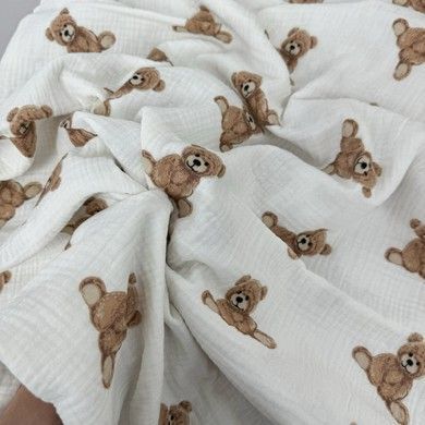 Дитячий 4х-шаровий мусліновий плед 90х70 см Oh My Kids "Bears"
