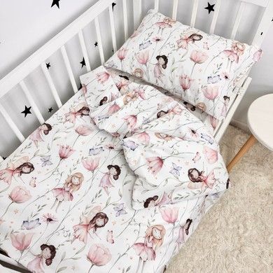 Постельное белье для девочки в детской кроватке 120х60 см Oh My Kids &laquo;Феечки&raquo;
