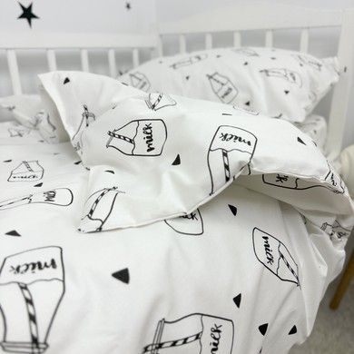 Постельное белье в детскую кровать 160х80 см Oh My Kids &laquo;Milk Bottles&raquo;