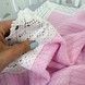Натуральный плед с кружевом 100х80 см Oh My Kids "Pink" пике розовый