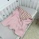 Плед в дитяче ліжечко або коляску для дівчинки Oh My Kids "Ведмедики в хмаринках" пудровий