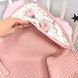 Дитячий вафельний рушник-куточок 70х70 см для дівчинки "Феєчки" пудровий