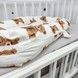 Кокон зі зйомним чохлом для новонародженого Soft OMK "Ведмедики" бежевий