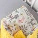 Конверт-ковдра всесезонна на виписку Oh My Kids &laquo;Звірята на галявині&raquo; жовтий плюш