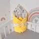 Конверт-ковдра всесезонна на виписку Oh My Kids &laquo;Звірята на галявині&raquo; жовтий плюш