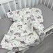 Натуральный плед для новорожденного Oh My Kids "Зайчики" лиловый