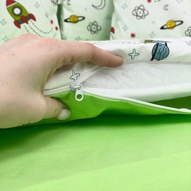 Бортики у ліжечко зі зйомними наволочками Oh My Kids "Ракети" 6 шт