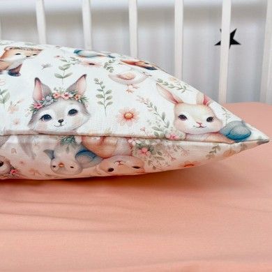 Дитяча постільна білизна для дівчинки з підковдрою 140х110 см Oh My Kids &laquo;Лисички Зайчики&raquo;