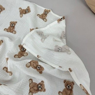 Муслиновый плед-пеленка Oh My Kids "Bears" 90х65 см
