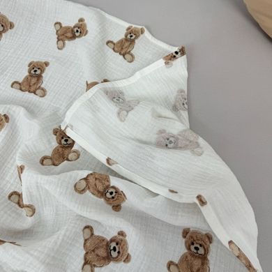 Муслиновый плед-пеленка Oh My Kids "Bears" 90х65 см