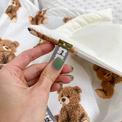 Літній дитячий плед 100х80 см Oh My Kids "Ведмедики" молочний