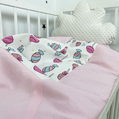 Демісезонний конверт на виписку для дівчинки 100х80 см Oh My Kids "Цукерки"