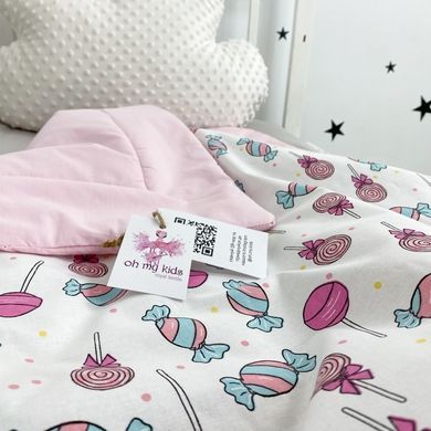 Демісезонний конверт на виписку для дівчинки 100х80 см Oh My Kids "Цукерки"