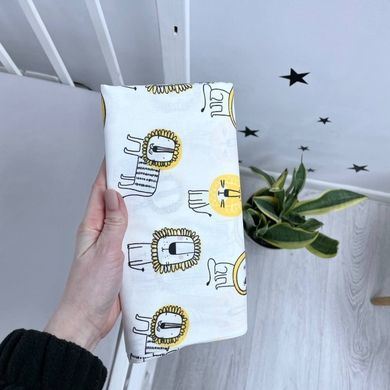 Натуральна бавовняна пелюшка Oh My Kids &laquo;Левенята&raquo; 100х80 см