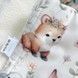 Махровий рушничок з куточком 70х70 см Oh My Kids "Звірята" молочний