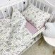 Постельное белье в кроватку 120х60 см для девочки Oh My Kids "Зайчики" пудровый