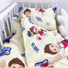 Дитяча постільна білизна для ліжечка 120х60 см Oh My Kids &laquo;Щенячий патруль&raquo; молочний