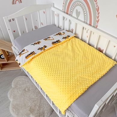 Дитяча ковдра-конверт на виписку для хлопчика Oh My Kids &laquo;Будівельні машини&raquo; жовтий