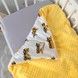 Дитяча ковдра-конверт на виписку для хлопчика Oh My Kids &laquo;Будівельні машини&raquo; жовтий