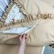 Дитяча постільна білизна з рюшами 120х60 см Oh My Kids &laquo;Лисички совенята&raquo; ранфорс бежевий