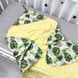 Детское полотенце с уголком 70х70 см Oh My Kids "Листья монстеры"