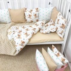 Бортики в дитяче ліжко Oh My Kids 120х60 см "Bears" 12 шт