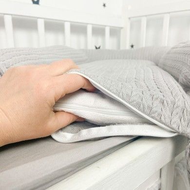 Кокон для новонародженого Soft OMK &laquo;Light Grey&raquo; + непромокаючий чохол на матрас