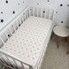 Фланельная простыня на резинке 120х60 см для девочки Oh My Kids &laquo;Розовые Сердечки&raquo;