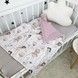 Летний конверт на выписку для девочки Oh My Kids "Фейки" пудровый