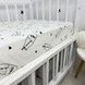 Простирадло на гумці в дитяче ліжечко 120х60 см Oh My Kids "Milk Bottles" білий ранфорс
