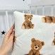 Детская подушка в коляску или кроватку 30х25 см Oh My Kids "Мишки" бежевый