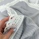 Дитячий бавовняний плед з мереживом 100х80 см Oh My Kids "Gray" піке сірий