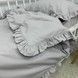 Однотонный пододеяльник с рюшами 120х90 см Oh My Kids &laquo;Light Grey&raquo; ранфорс серый