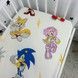 Натуральне дитяче простирадло на гумці 120х60 см Oh My Kids "Сонік" ранфорс