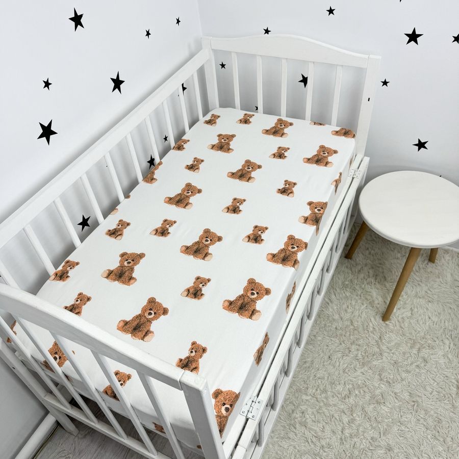 Комплект теплої постільної білизни для дитячого ліжка 120х60 см Oh My Kids &laquo;Soft Bears&raquo; фланель