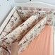 Бортики у дитяче ліжечко для дівчинки Oh My Kids "Зайчики Лисички" 6 шт