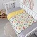 Натуральный конверт-плед 100х80 см Oh My Kids "Динозаврики" желтый
