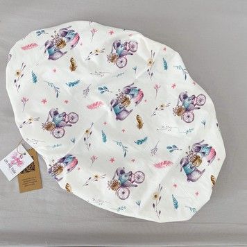 Сатинова простинь в коляску на резинці Oh My Kids Bunnies