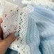 Дитячий літній плед з мереживом 100х80 см Oh My Kids "Blue" піке блакитний