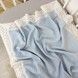 Дитячий літній плед з мереживом 100х80 см Oh My Kids "Blue" піке блакитний
