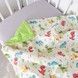 Конверт-плед 100х80 см сезон весна-лето-осень Oh My Kids "Динозаврики" зеленый