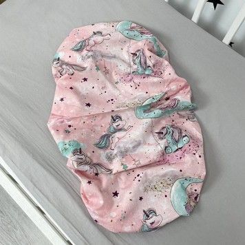 Водонепроникне простирадло в коляску Oh My Kids "Єдинорожки з хмаринками"